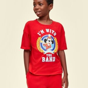 NWT Boy’s Size Small (8-10Yrs) Macy’s X Disney I’m With The Band Micke Mouse